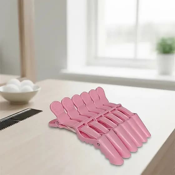 Presilhas De Cabelos Professional Pacote 6 unds Rosa cod 650