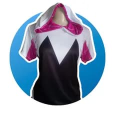 CAMISA/ CAMISETA Spider-Gwen Spider-Woman COM CAPUZ