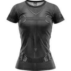 CAMISA TEMÁTICA MULHER GATO HALLOWEEN