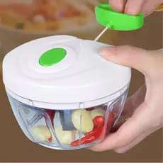 Mini Processador De Alimentos Manual Triturador Com 3 Lâminas 500ml