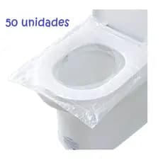 50 Unidades de Protetor para Assento da Tampa do Vaso Sanitário Uso Adulto, Criança e Desfralde