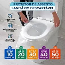 Kits Com 10 20 30 40 e 50 Unidades de Forros P/ Assento Vaso Sanitário - Higiênico Prático para Viagens e Banheiro