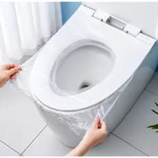 KIT Com 25 e 50 Unidades Protetor de Assento de Tampa de Vaso Sanitário Banheiro