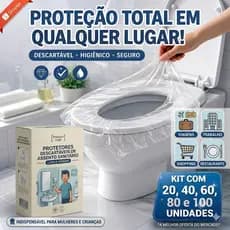 KIT 20,40,60,80 e 100 Unidade Protetor Assento Sanitário Descartável Forro Capa de Privada Banheiro