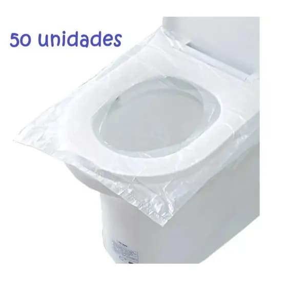 50 Unidades de Protetores Para Assento de Privada Vaso Sanitário Uso Adulto e Desfralde, Aeroportos