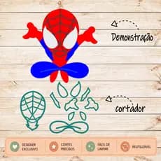 Cortador Homem Aranha Cute Molde Forminha Forma para Pasta Americana Confeitaria e Artesanato