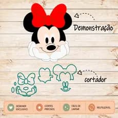 Cortador Forminha Forma Molde Minnie para Pasta Americana Confeitaria personalizados e  Artesanatos