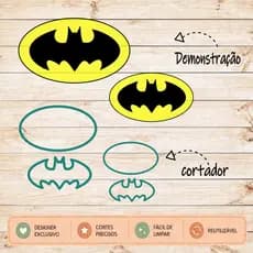 Cortador Logo Batman Simbolo Morcego KIT e UNIDADE Molde Forminha Confeitaria e Artesanato
