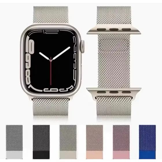PULSEIRA METÁLICA ESTILO MILANÊS 40/41/42MM