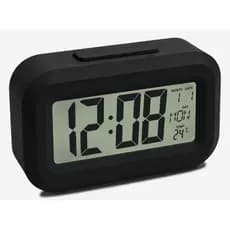 Relógio Digital Mesa Despertador Inteligente Cabeceira Quarto Idoso Com Sensor De Temperatura