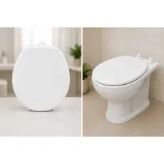 Assento Sanitário Oval Tipo Astra Universal Banheiro Tampa de Vaso Antibactericida