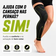 Meia de Compressão 3/4 até Coxa Anticansaço | Melhora Circulação, Academia, Trabalho e Viagem