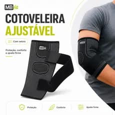 COTOVELEIRA ELÁSTICA COM VELCRO AJUSTÁVEL ORTOPÉDICA ESPORTES