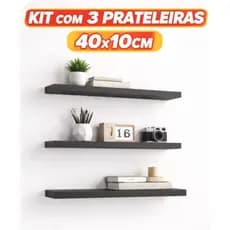 Kit 3 Prateleiras MDF Reta
