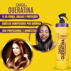Lisoterapia Queratina Para Cabelo Recarga  1L  Reparação Total Resultado Imediato