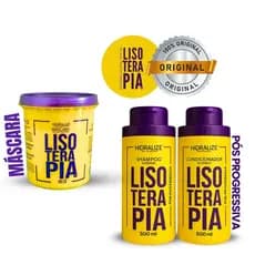 Kit Lisoterapia Shampoo e Condicionador - Máscara Hidratação Pós Progressiva