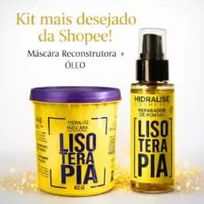 Kit Máscara Lisoterapia 400g - Óleo Reparadorl 60ml - KIT 2 em 1 - Original - Liso Perfeito