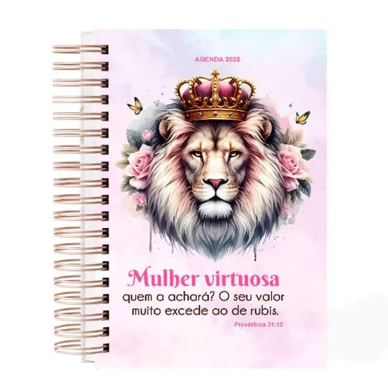 Agenda 2026 Mulher Virtuosa Personalizado | Envio Imediato | Planner Cristão  | Papelaria Premium