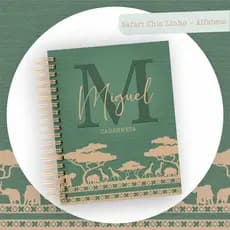 Livros do Bebê  Personalizadso com o nome - Safari Chic Linho - envio imediato