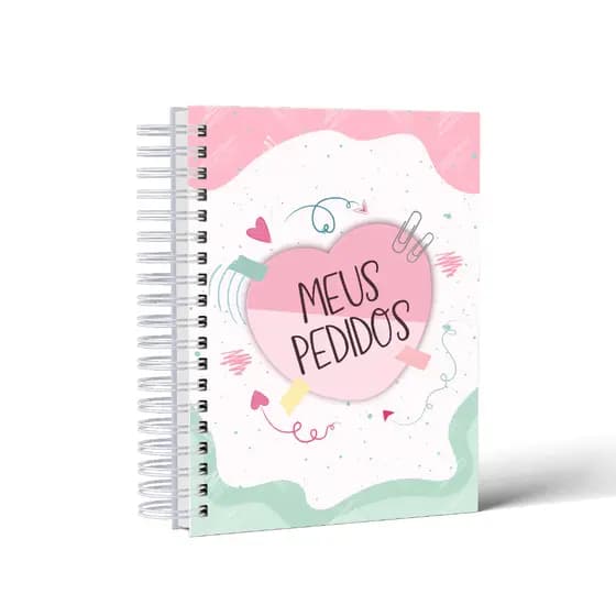Caderno/Bloco de Controle de Pedidos – A6 | Capa Dura | Personalizado | Envio Imediato