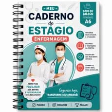 Caderno de Estágio – Enfermagem |O Mais Completo |Cabe no Jaleco| A6 | Personalizado |Envio|Imediato