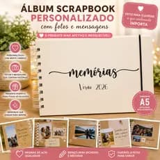 Álbum Scrapbook Personalizado | Presente Criativo e Afetivo | Álbum de Memórias A5