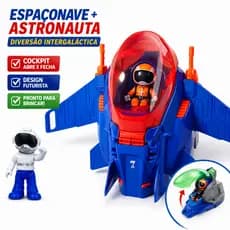 Nave Espacial Infantil com Astronauta | Brinquedo Espaçonave Abre Cockpit +3 Anos