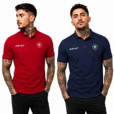 Kit 2 Camisa Polo ariat Peão Country Boiadeiro Masculino