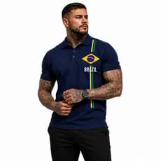 camisa polo brasil lançamento exclusivo piquet premium