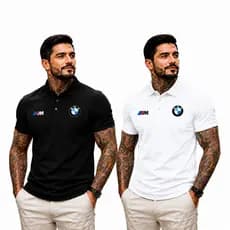 Kit 2 Camisa Polo Bmw Camiseta Esportiva Masculina