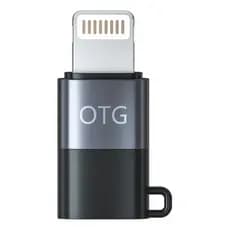 Adaptador Usb Tipo C compativel com conector Lightning Para iPhone Fone Microfone de Lapela Cor Preto E Cinza