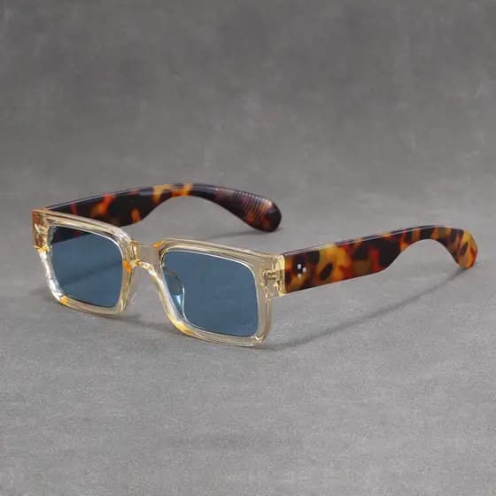 Óculos De Sol Retro Quadrados Hip Hop Rice Nail Proteção UV Para Homens Femininos