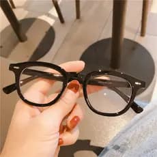 Coreano Retro Pregos De Arroz Redondos Anti-Luz Azul Óculos De Pequena Armação Para Homens E Mulheres Podem Substituir Lentes