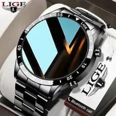 LIGE Smartwatch Relógio Inteligente Monitor De Frequência Cardíaca Para Homens Atividade Masculina Com Aço À Prova D'água Ao Ar Livre Relógios Esportivos Bluetooth Chamada Smart Watches