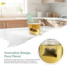 EONE Borboleta Sacos De Chá Filtros Filtro De Silicone Infusor Sílica Bonito Saquinhos Para Difusor Ferramentas De Cozin