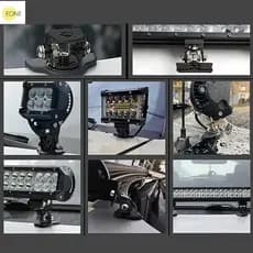 EONE 1/2 Pçs Barra De Luz LED Montagem Braet Trabalho Braçadeira Titular Capa Nevoeiro Suporte Da Lâmpada Fora Estrada A