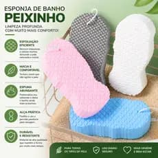 Esponja de Banho 3D Esfoliante Limpeza Macia - 2 unidades