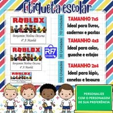 140 Etiquetas Adesivas Escolar para Lápis e Canetas, Cadernos e Livros, Estojos material escolar, identificação em Vinil