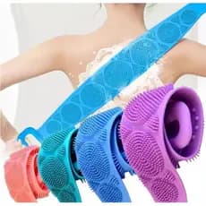 Esfregão Esponja De Banho Esticável De Silicone Massageador Esfoliante Costas Faixa Escova Bucha Limpeza Corporal Macia
