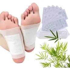 Kit 10 Adesivo Detox Para Os Pés Kinoki Remendo Almofada Desintoxicação Remove Toxinas Alívio Estresse Sono Relaxante
