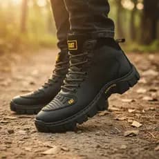 Bota Masculina Coturno CAT Impermeável Promoção Conforto Palmilha Confortável Macia Couro Sintético