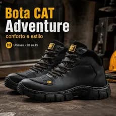 Bota Masculina Adventure Coturno Masculino Preto Tratorado Trabalho Trilha Motoqueiro Promoção