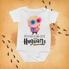Roupa Body Bebê Personalizado - Futuro Aluno de Hogwarts - Luna