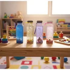 kit 2 Garrafa/pote da calma brinquedo sensorial autista - sala sensorial- regulador emocional