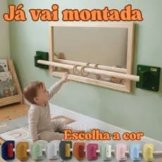 Barra de apoio bebê Montessori em madeira-andador caminhador bebê-móveis montessori infantil