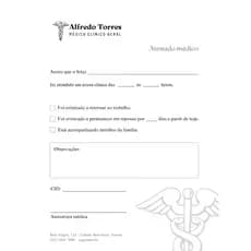 Bloco de atestado personalizado / Receituário medico ou dentista personalizado.