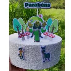 Topo de bolo do Shrek/topo de bolo personalizado do Shrek