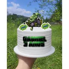 Topo de Bolo Hulk