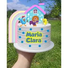 Topo de bolo/ topo de bolo personalizado/ topo de bolo galinha pintadinha