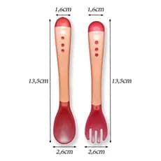 Colher Para Bebe Térmica Silicone Sensível A Temperatura